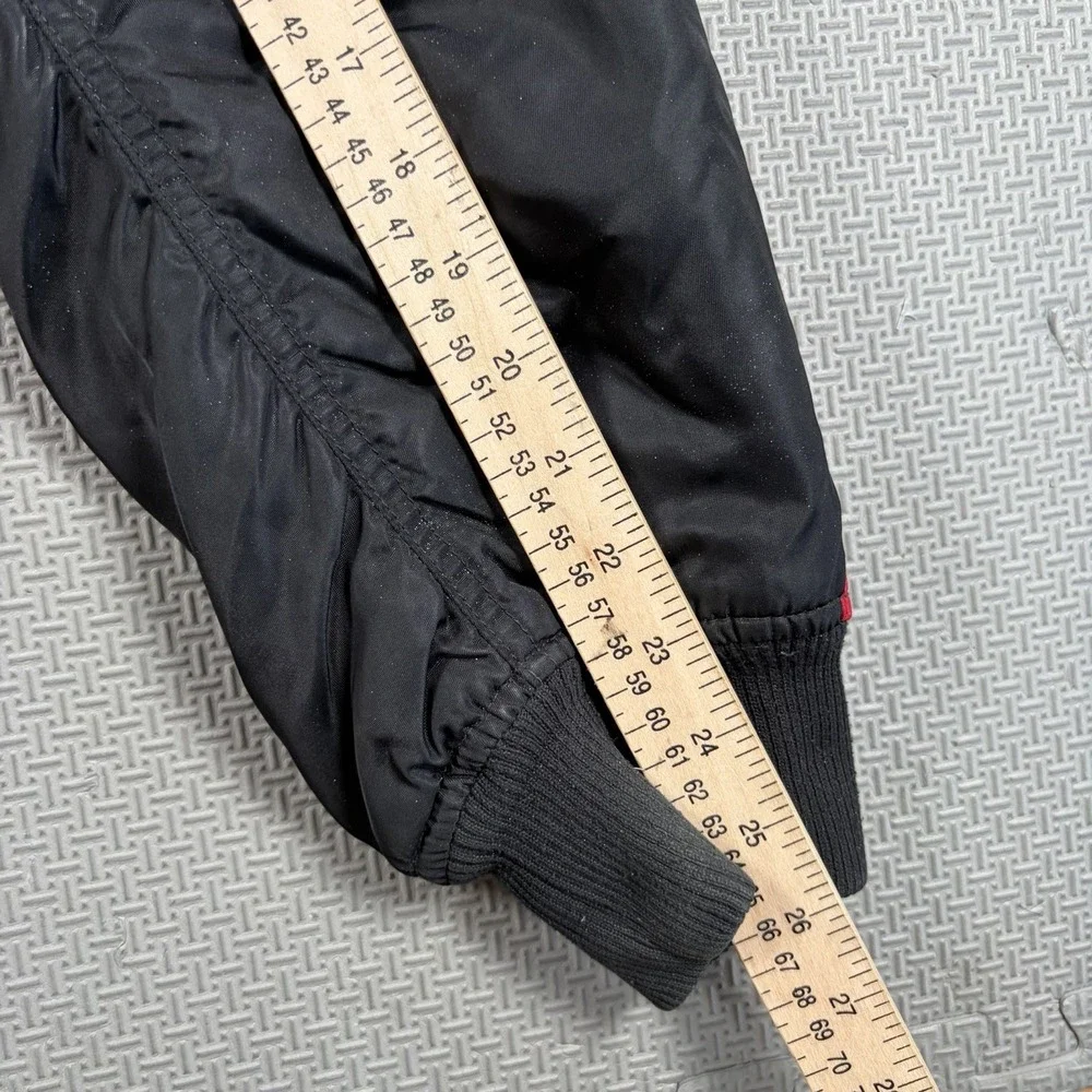 VTG Polo Ralph Lauren Jeans Co Black Thermal Lined Bomber Jacket Sz XL Military